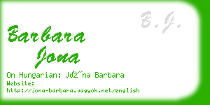 barbara jona business card